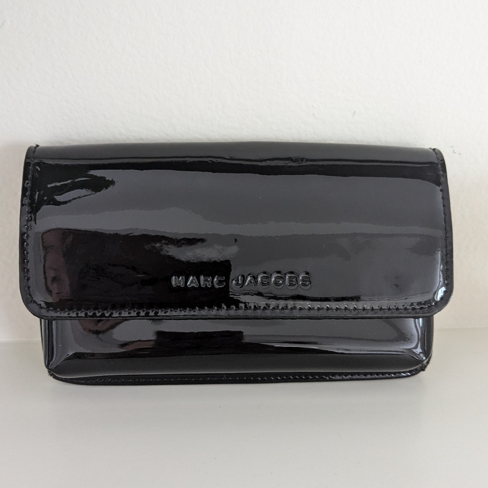 Marc Jacobs Black Patent Leather Sunglasses/Glasses Case Crossbody